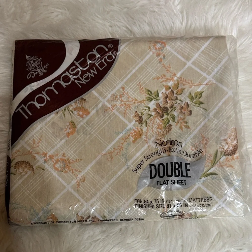Vintage Thomaston New Era Double Flat sheet No Iron New in package Made in USA